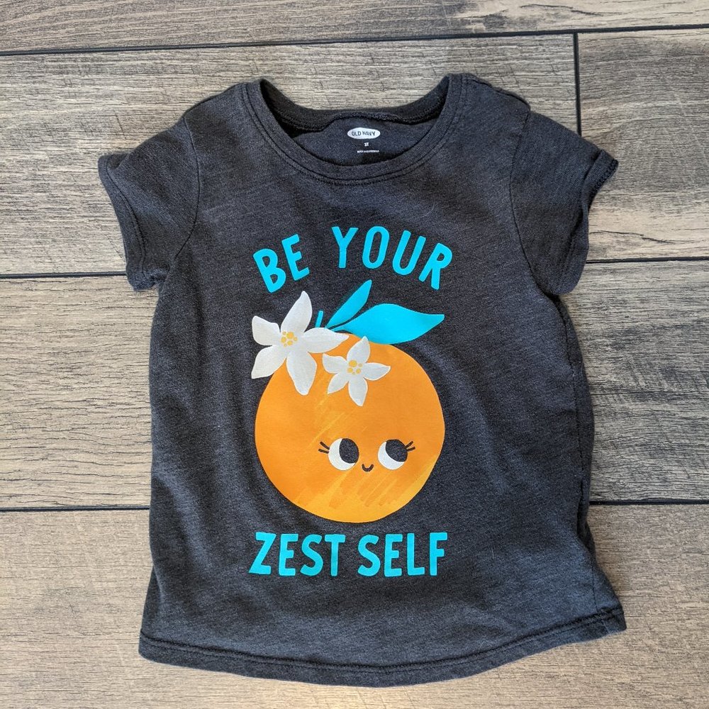 Old Navy Girls Be Your Zest Self Short Sleeve Tee 3T